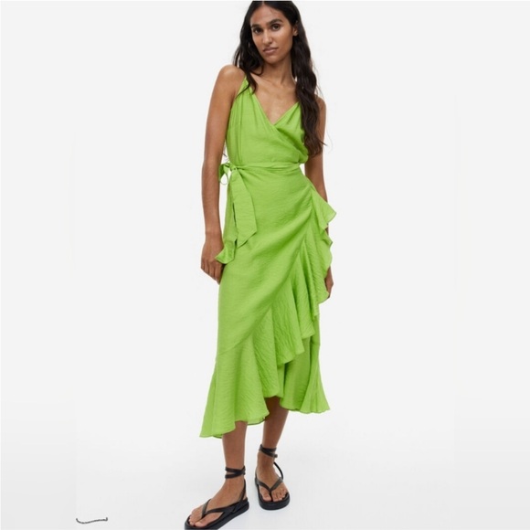 H&M Flounce Trim Wrap Dress - Picture 2 of 5